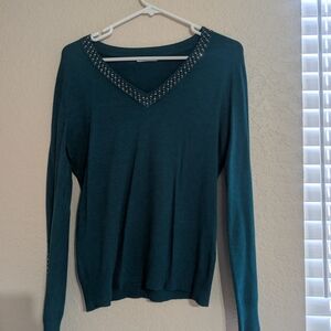 Milano Teal Knit Top
